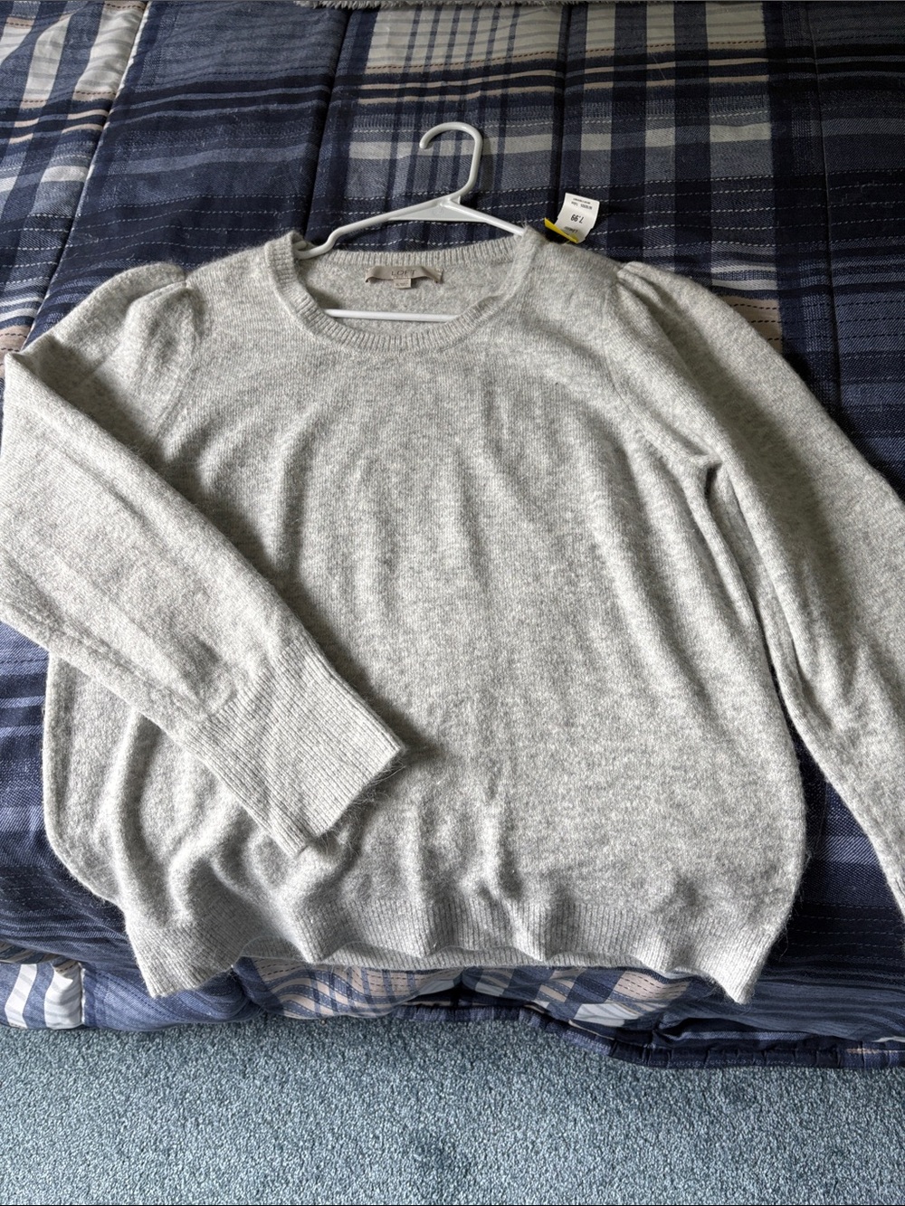 LOFT Light Gray Crewneck Sweater